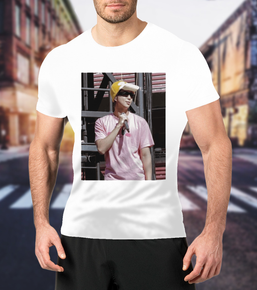 Namjoon Wearing Psyduck Hat Pink T T-Shirt