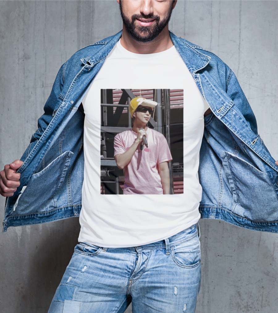 Namjoon Wearing Psyduck Hat Pink T T-Shirt