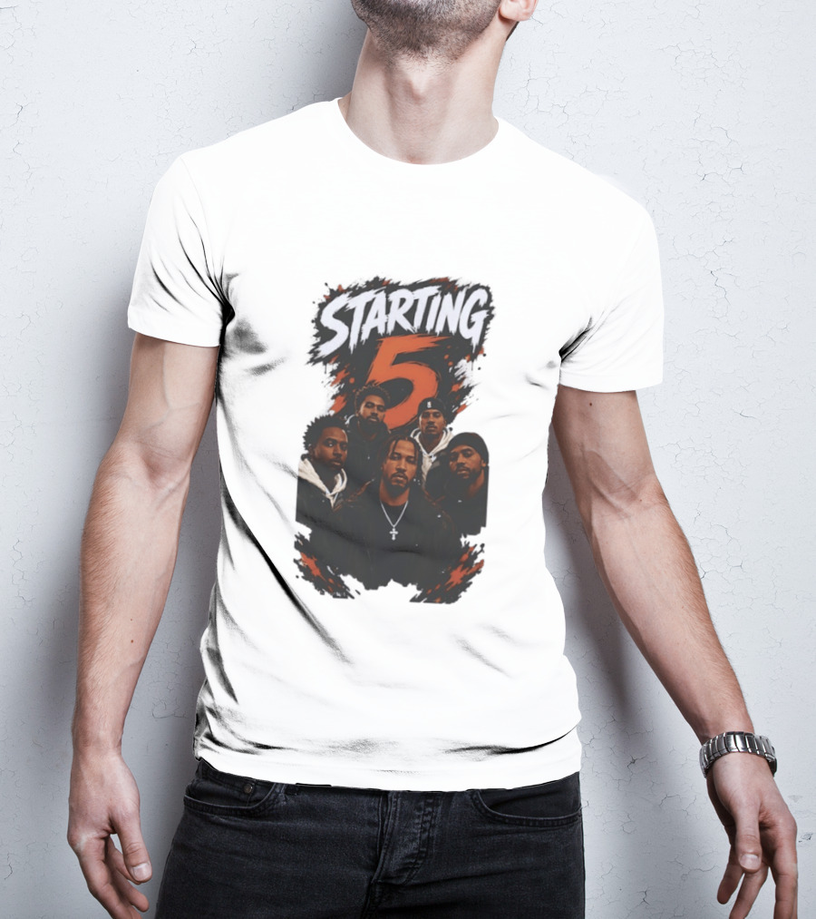 Starting 5 Basketball Hoop Squad Court Commanders New York Knicks T-Shirt