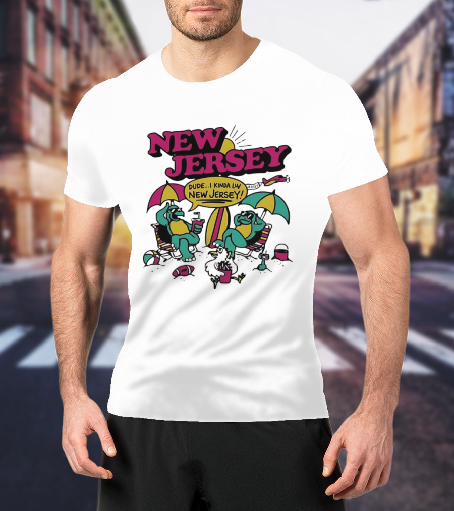 New Jersey Dude I Kinda Luv Beach Vibes With Beach Animals T-Shirt