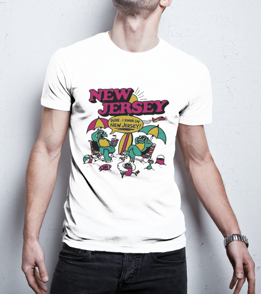 New Jersey Dude I Kinda Luv Beach Vibes With Beach Animals T-Shirt