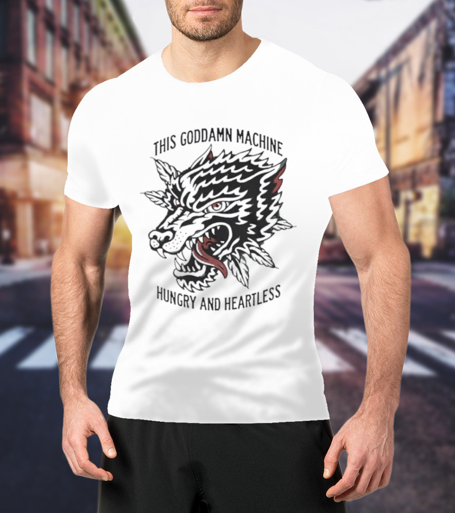 The Wonder Years This Goddamn Machine Wolf Head Hungry And Heartless T-Shirt