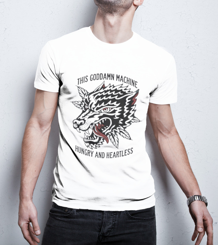 The Wonder Years This Goddamn Machine Wolf Head Hungry And Heartless T-Shirt