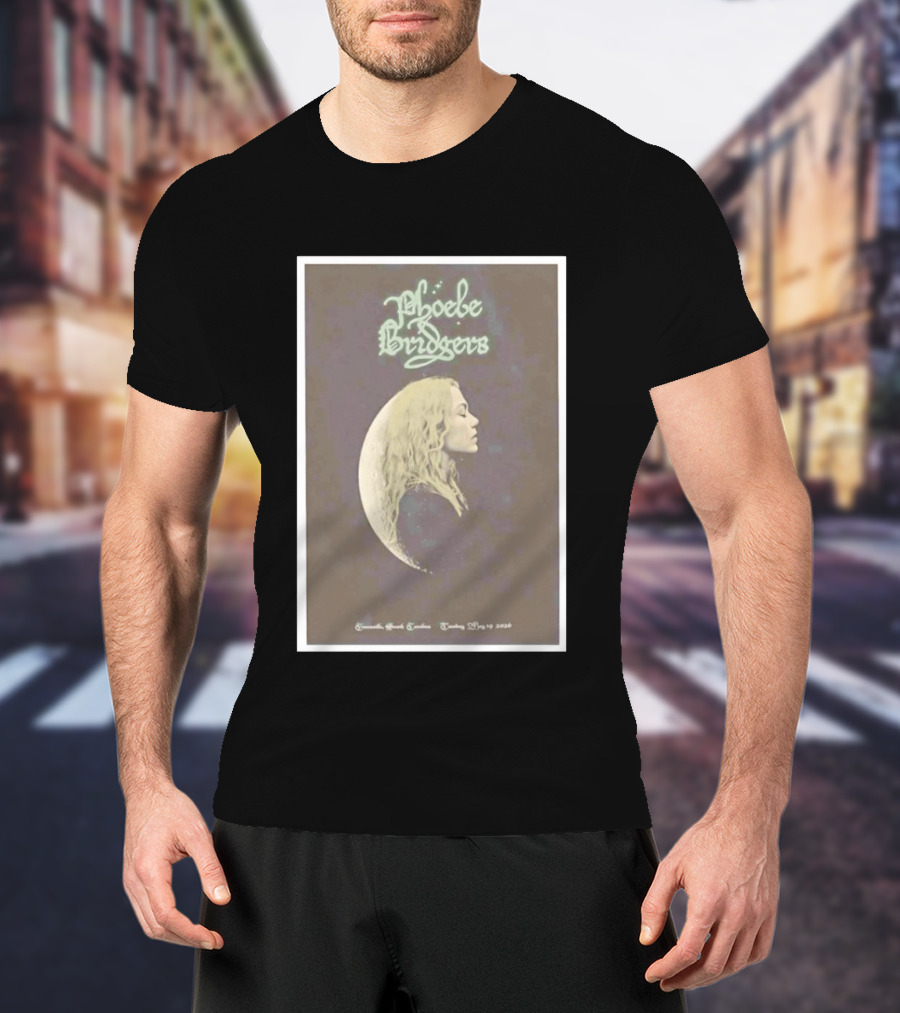 Phoebe Bridgers Moon Profile Greenville South Carolina Tuesday May 19 2026 T-Shirt