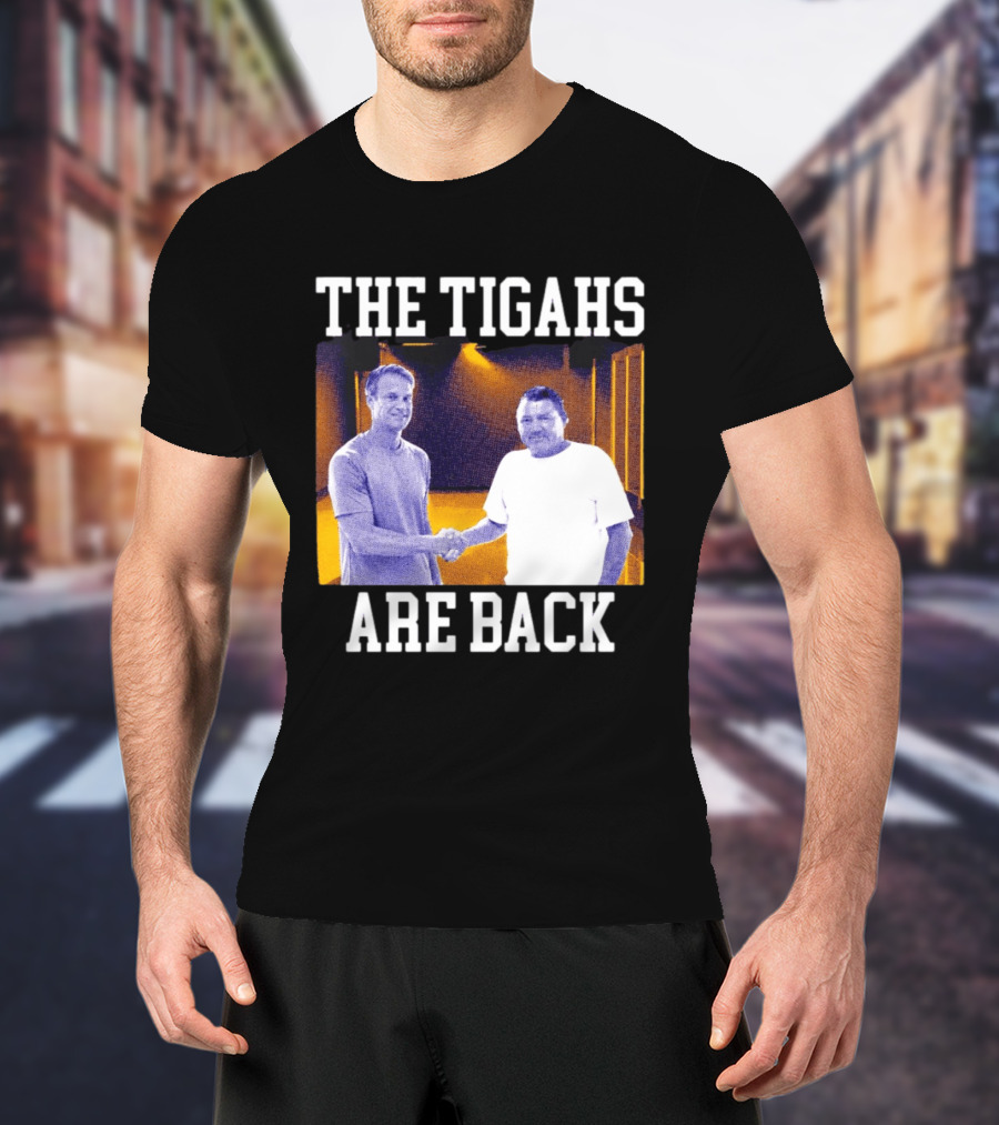 Lane Kiffin Ed Orgeron The Tigahs Are Back LSU Duo Handshake T-Shirt