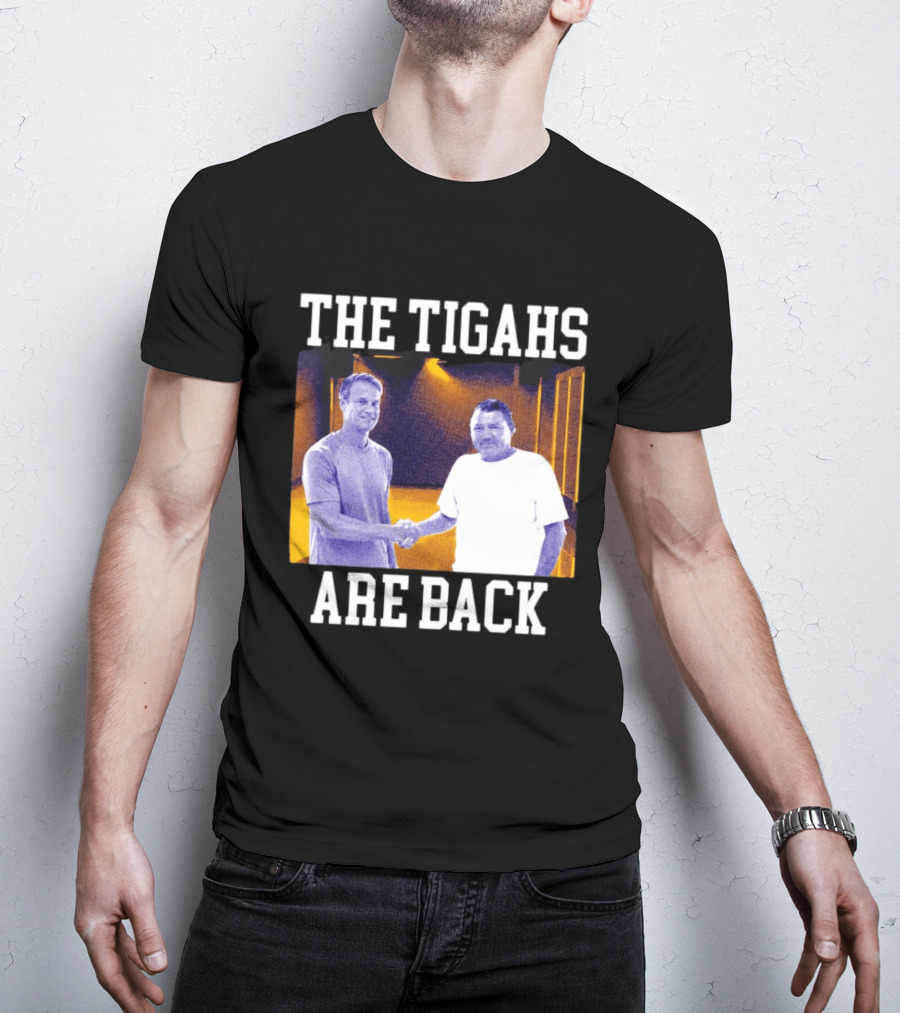 Lane Kiffin Ed Orgeron The Tigahs Are Back LSU Duo Handshake T-Shirt
