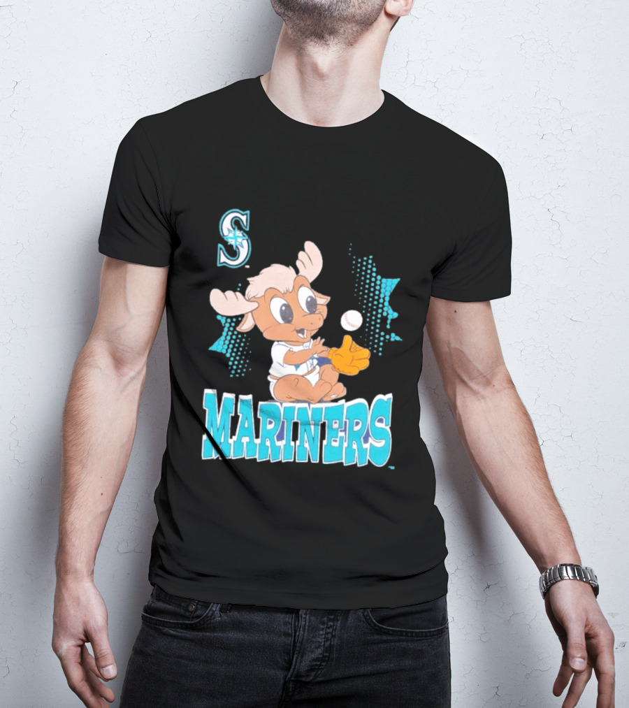 Seattle Mariners Baby Moose Rookie Baseball Glove Mariners T-Shirt