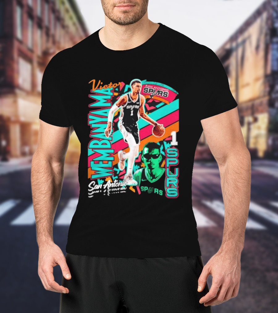 Victor Wembanyama San Antonio Spurs Retro Style Wemby 1 T-Shirt