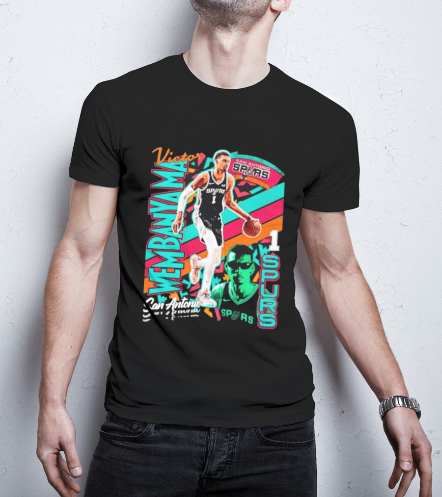 Victor Wembanyama San Antonio Spurs Retro Style Wemby 1 T-Shirt