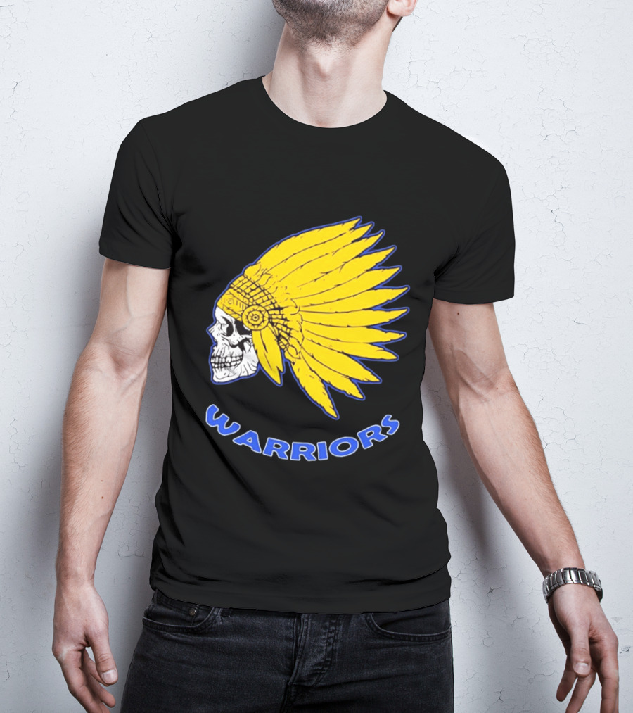 Warriors Fearless Spirit Skull Yellow Headdress T-Shirt