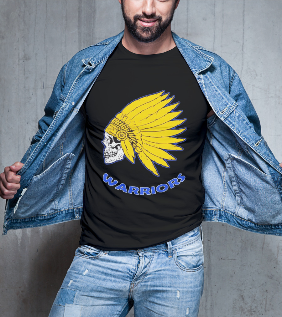 Warriors Fearless Spirit Skull Yellow Headdress T-Shirt
