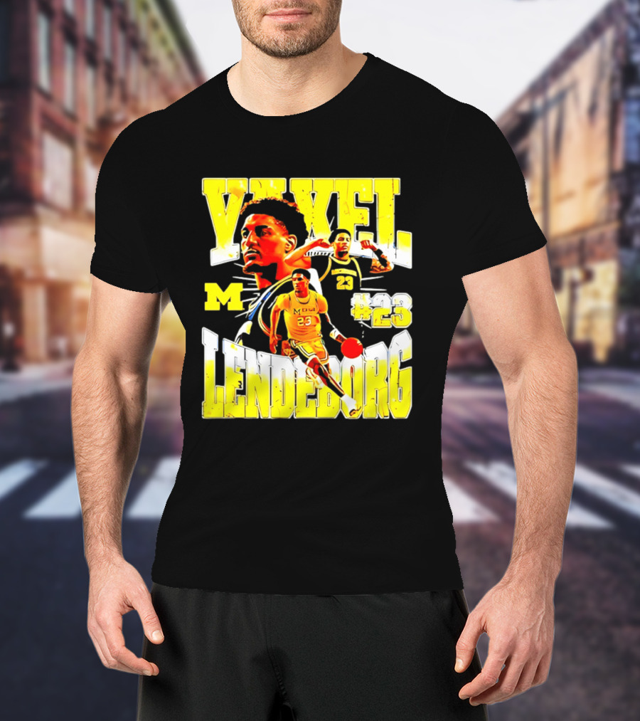 Yaxel Lendeborg #23 Michigan Wolverines Basketball M Player T-Shirt