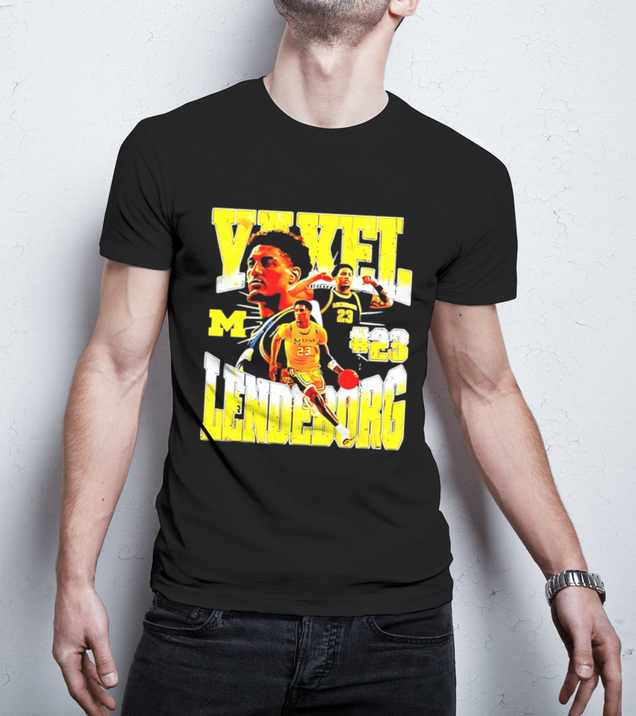 Yaxel Lendeborg #23 Michigan Wolverines Basketball M Player T-Shirt