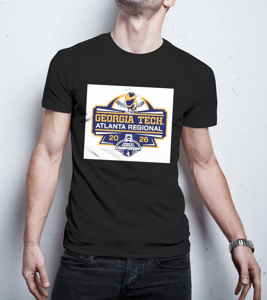 Georgia Tech Yellow Jackets Atlanta Regional 2026 NCAA DI Baseball Championship T-Shirt