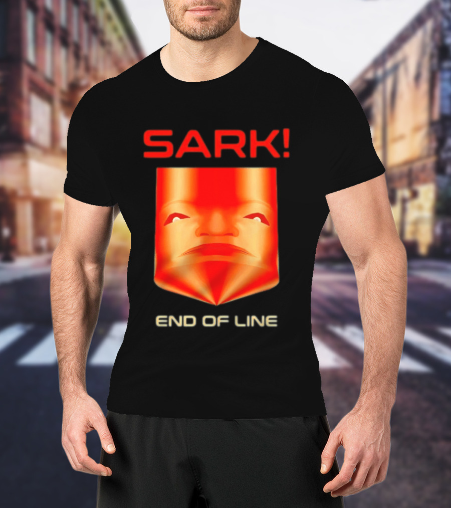 Sark End Of Line Retro Gaming Villain Face T-Shirt