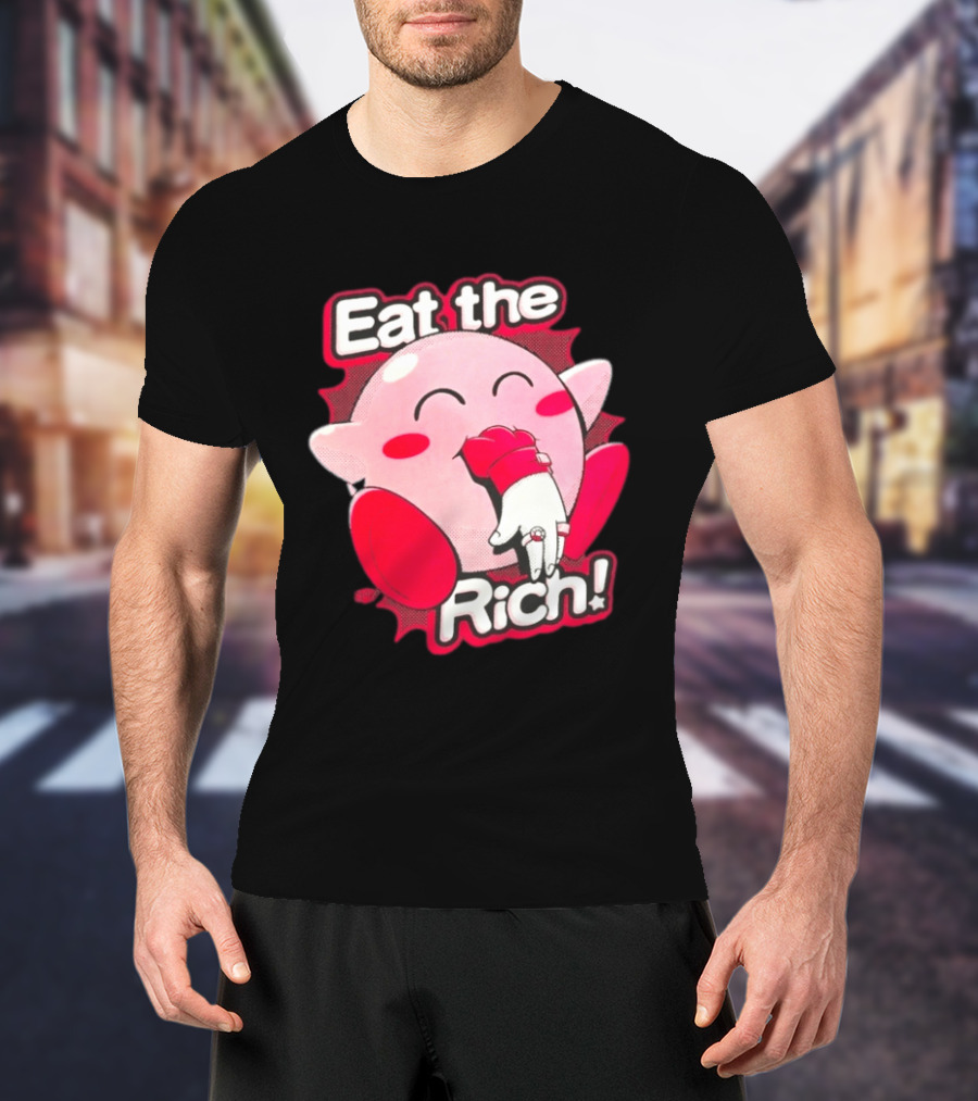 Kirby Eat The Rich Meme Video Game Character Trend T-Shirt