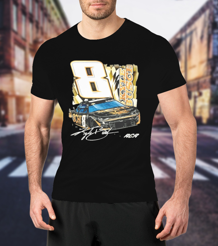 Kyle Busch 8 RCR NASCAR Race Car Signature T-Shirt