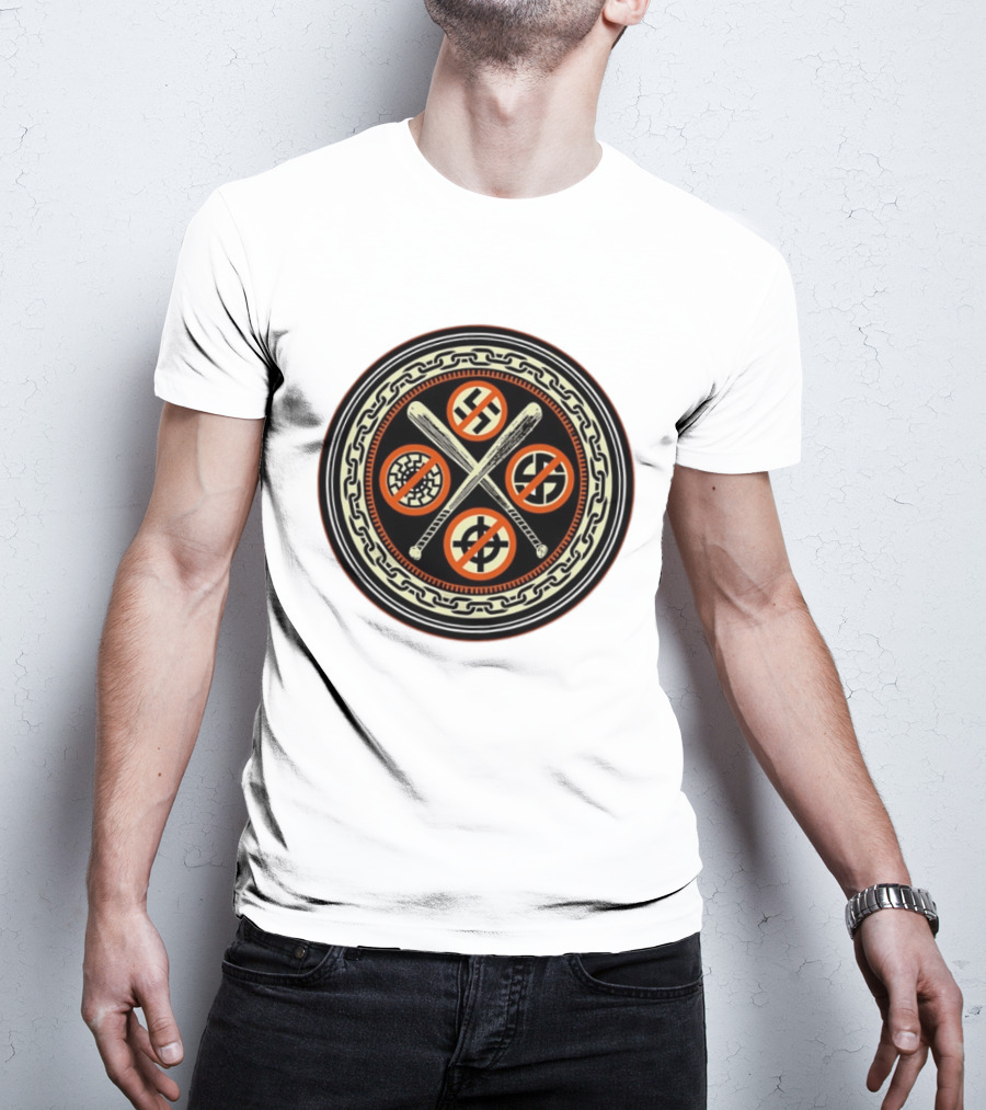 Antifascist Action Symbol No Nazis Iconography T-Shirt