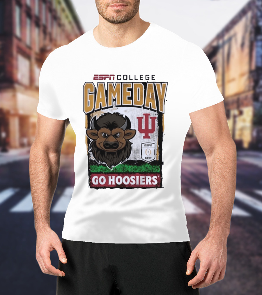 ESPN College Gameday Go Hoosiers IU Buffalo Football T-Shirt