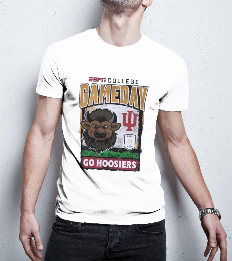 ESPN College Gameday Go Hoosiers IU Buffalo Football T-Shirt