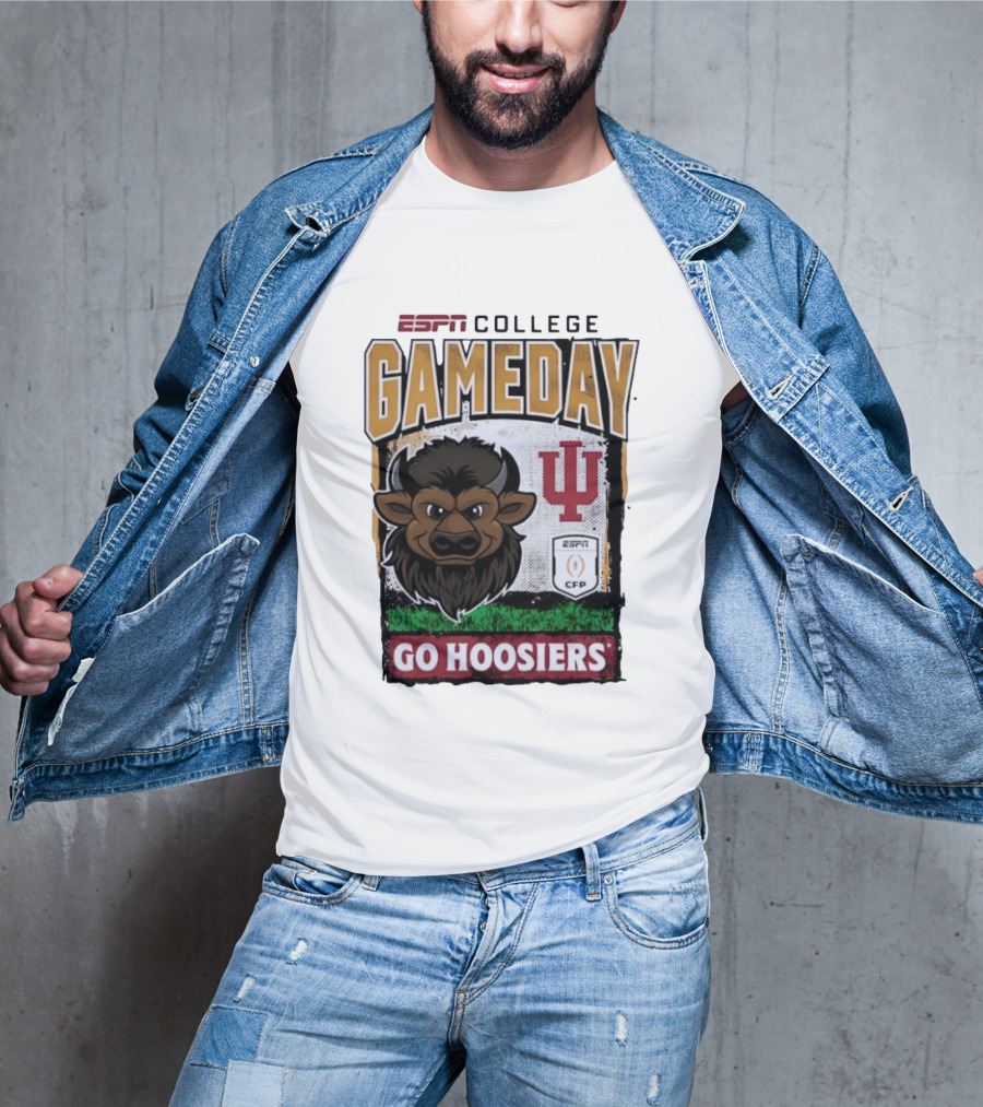 ESPN College Gameday Go Hoosiers IU Buffalo Football T-Shirt