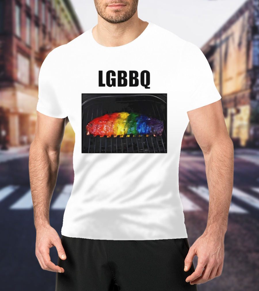 LGBBQ Rainbow Ribs LGBTQ BBQ T-Shirt