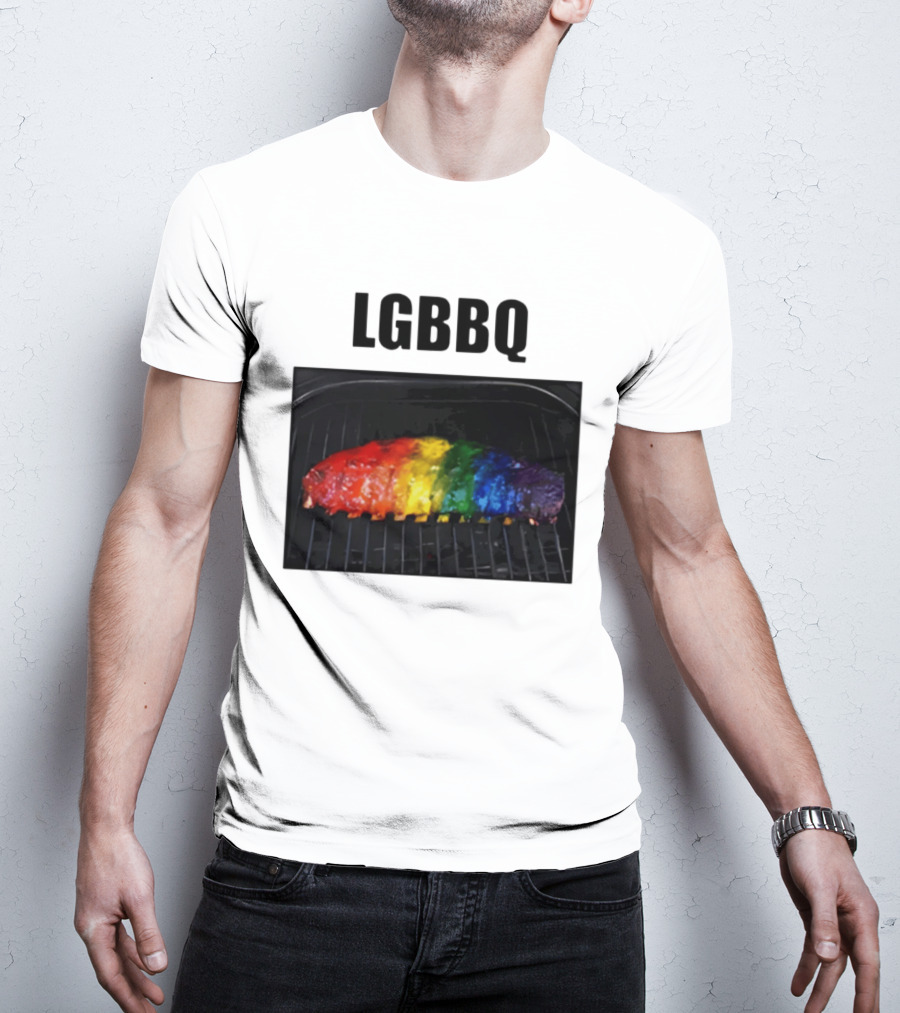 LGBBQ Rainbow Ribs LGBTQ BBQ T-Shirt