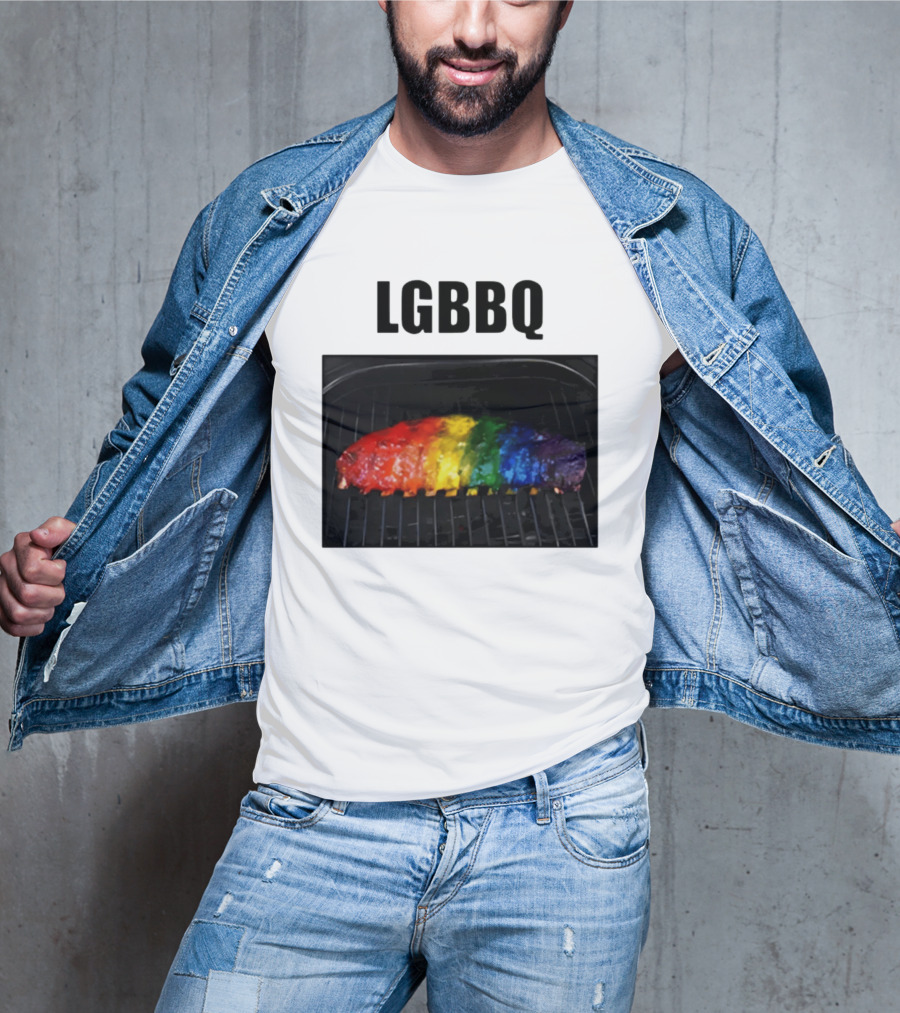 LGBBQ Rainbow Ribs LGBTQ BBQ T-Shirt
