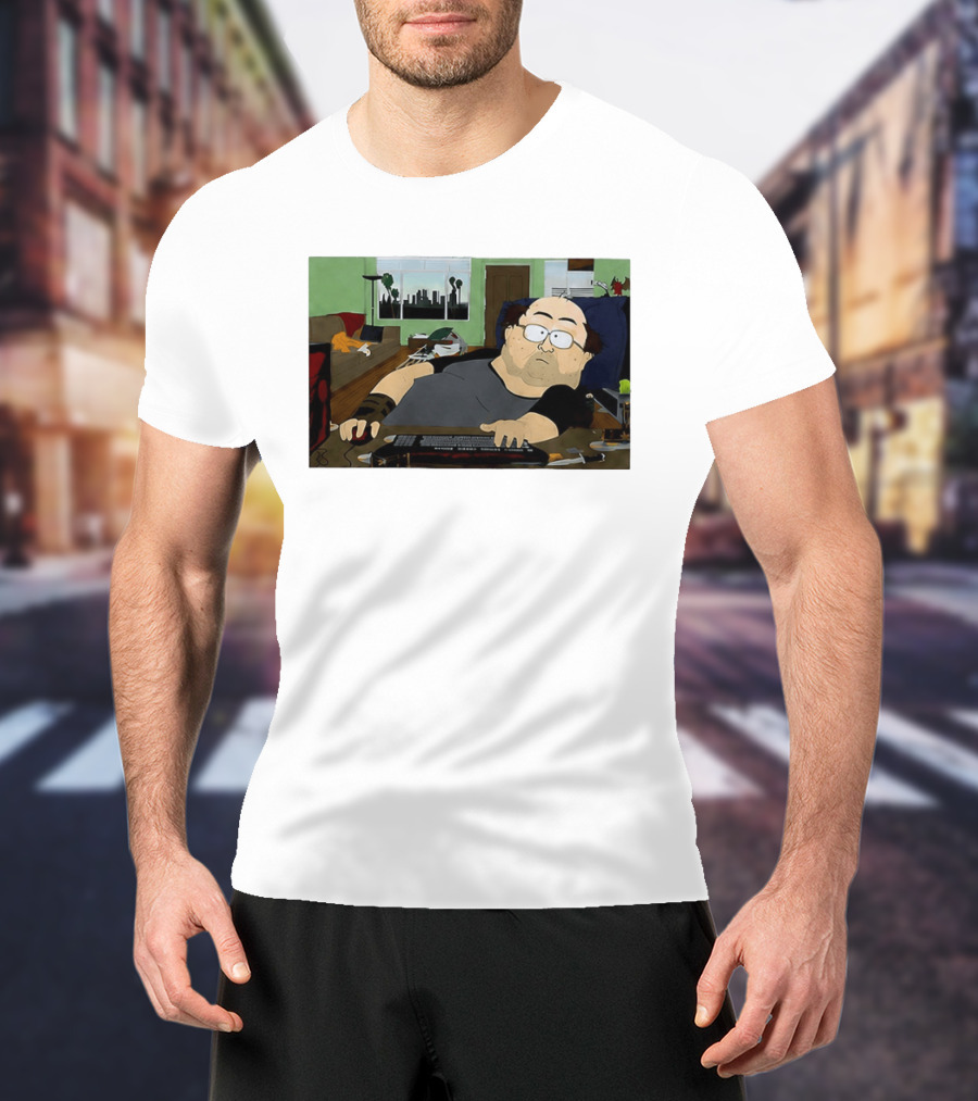 Gamer South Park Meme Online Gaming Guy Couch Scene T-Shirt