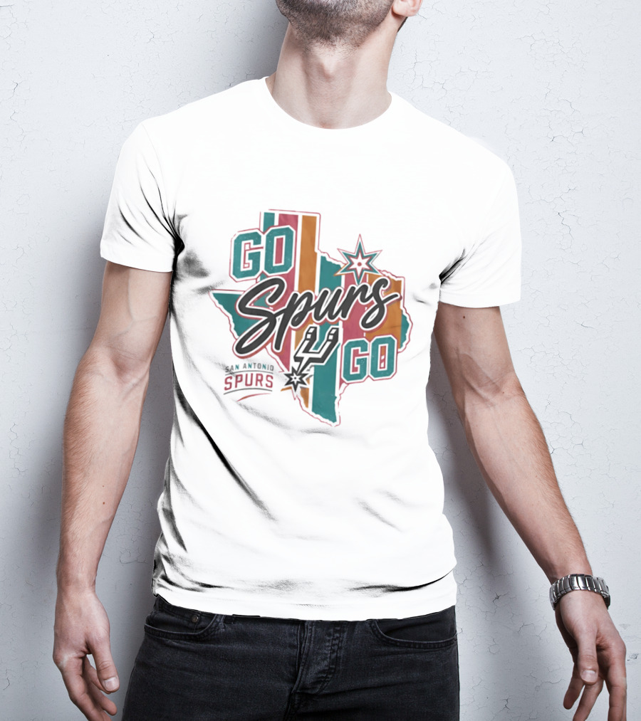 Go Spurs Go San Antonio Spurs Game Day Texas Map T-Shirt
