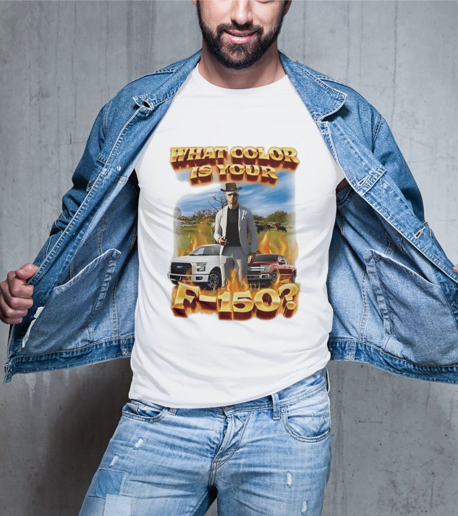 What Color Is Your F 150 Cowboy Fire Landscape T-Shirt