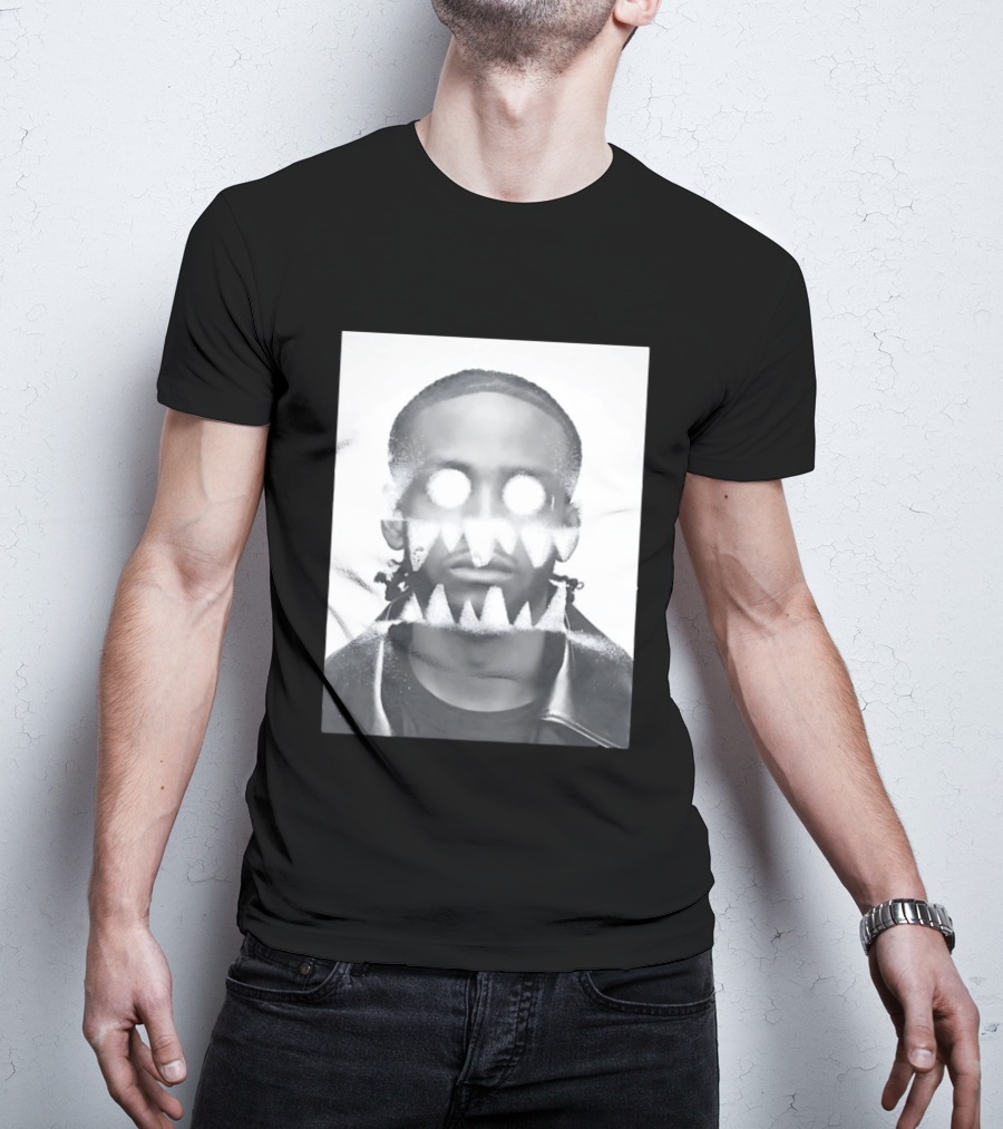Astro Surreal Man Glowing Eyes Sharp Teeth T-Shirt