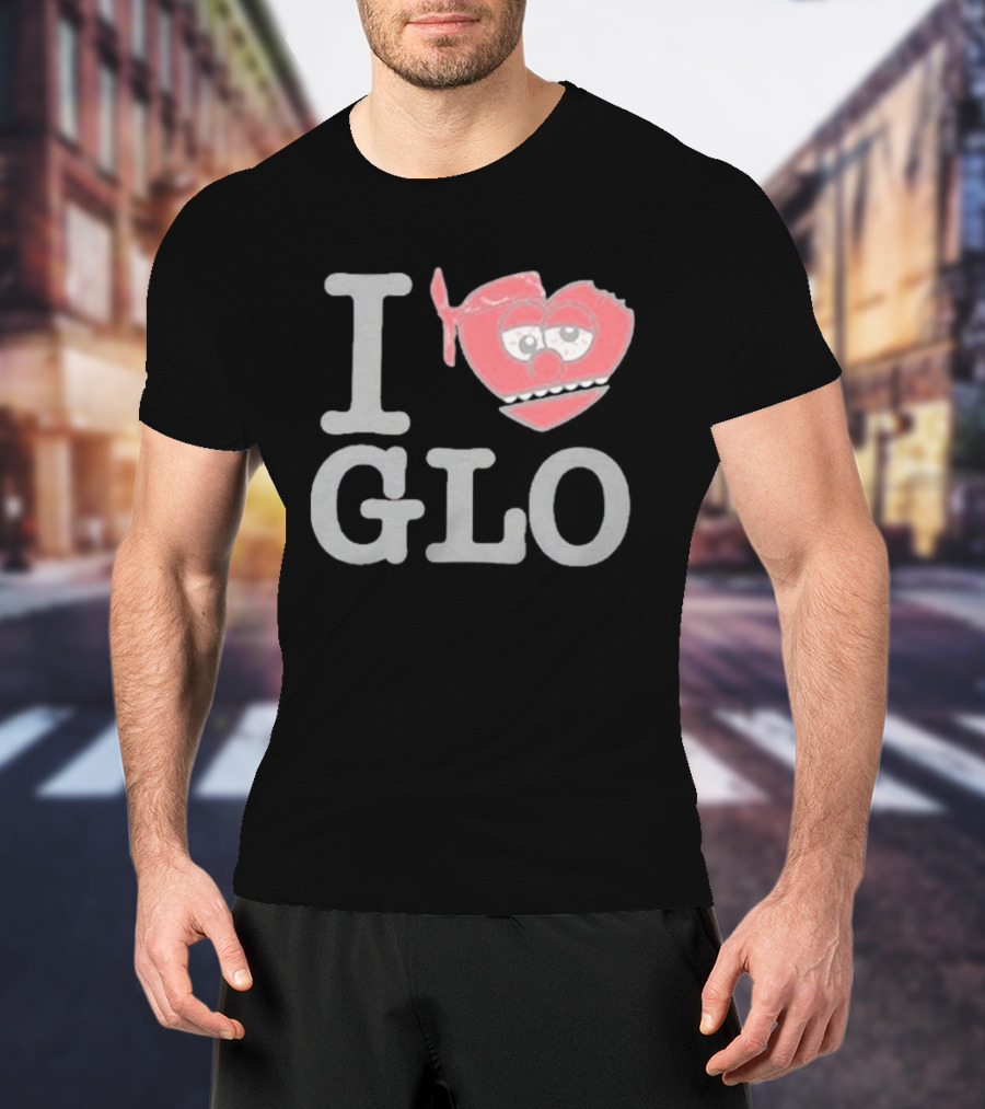 I Love Glo Heart Bandana Glo Gang T-Shirt
