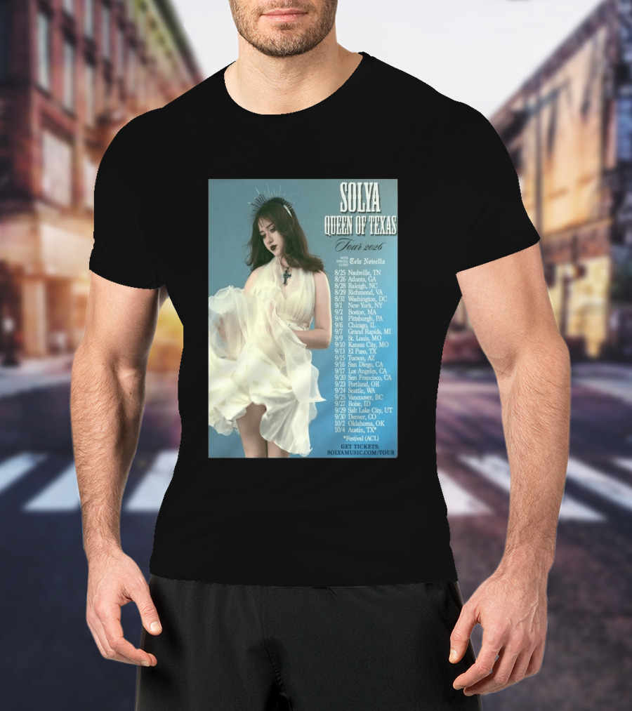 Solya Queen Of Texas Tour 2026 With Special Guest Tele Novella T-Shirt