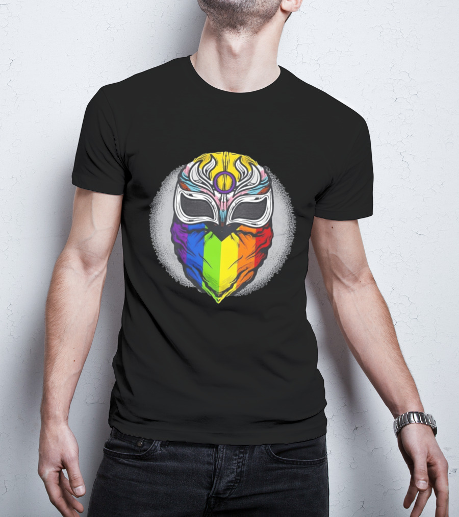 Pride Luchador Mask Rainbow Lucha Wrestling T-Shirt