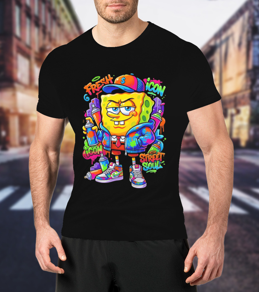 Sponge Bob Square Pants Fresh Icon Street Soul T-Shirt