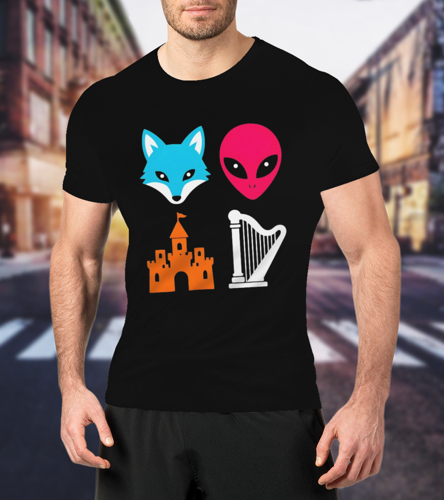 Spurs Fox Alien Castle Harper Basketball Meme T-Shirt