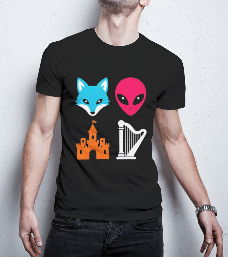 Spurs Fox Alien Castle Harper Basketball Meme T-Shirt