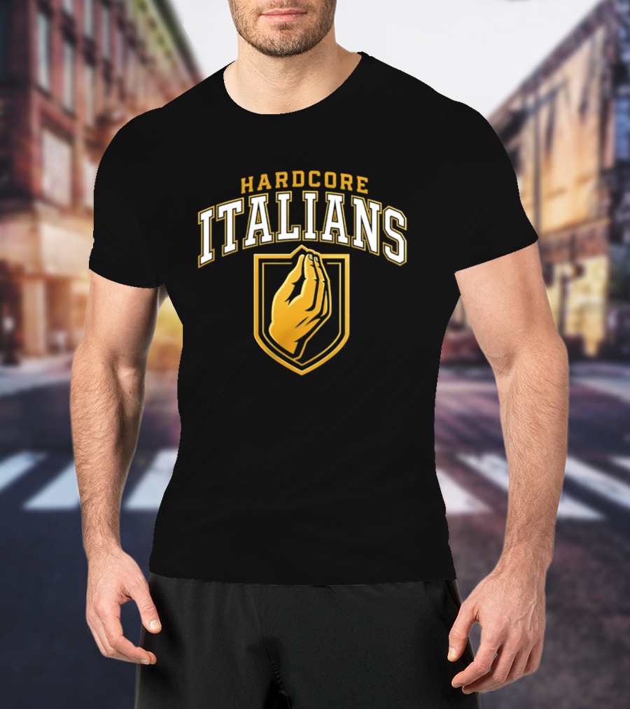 Hardcore Italians Vegas Golden Knights Gesture T-Shirt
