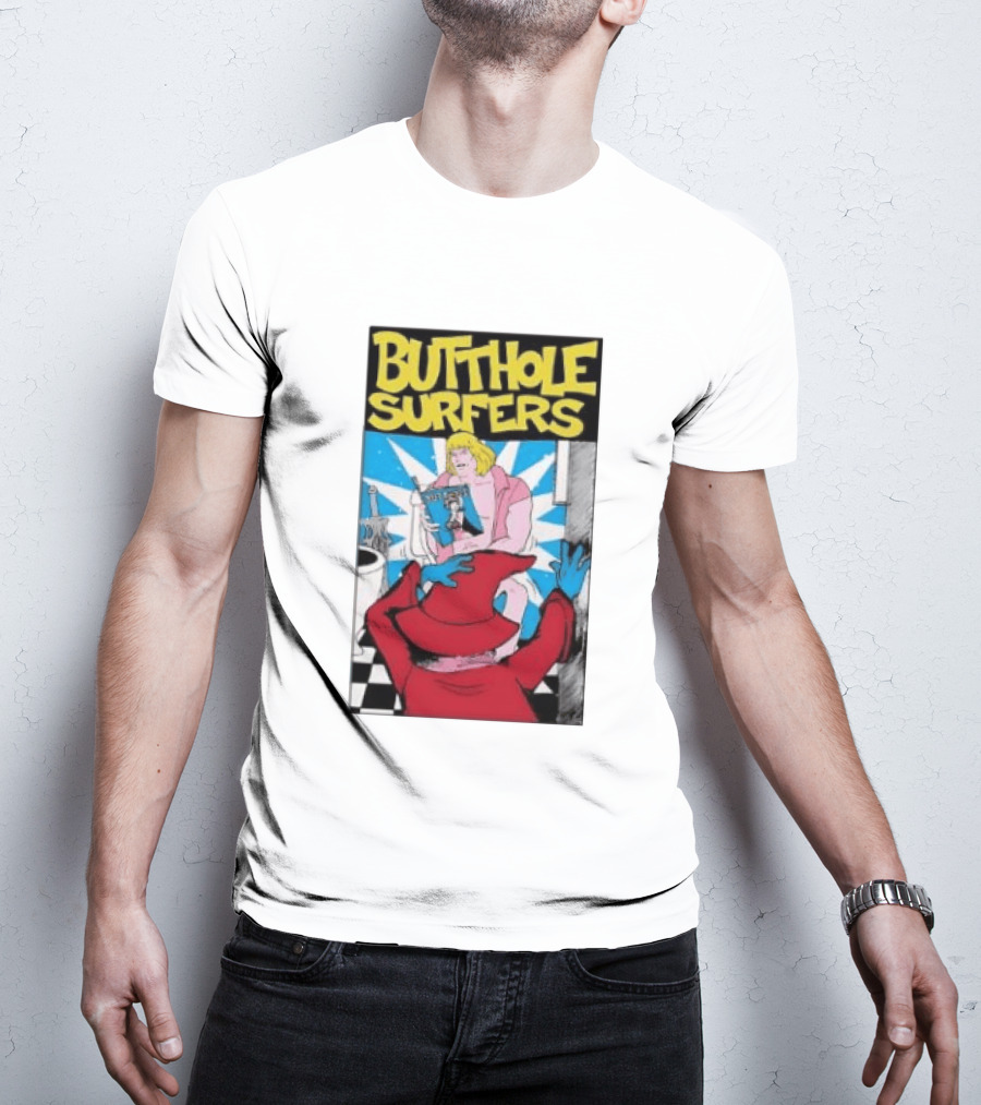 Butthole Surfers Comic Cover With Wizard And Bathroom Scene T-Shirt