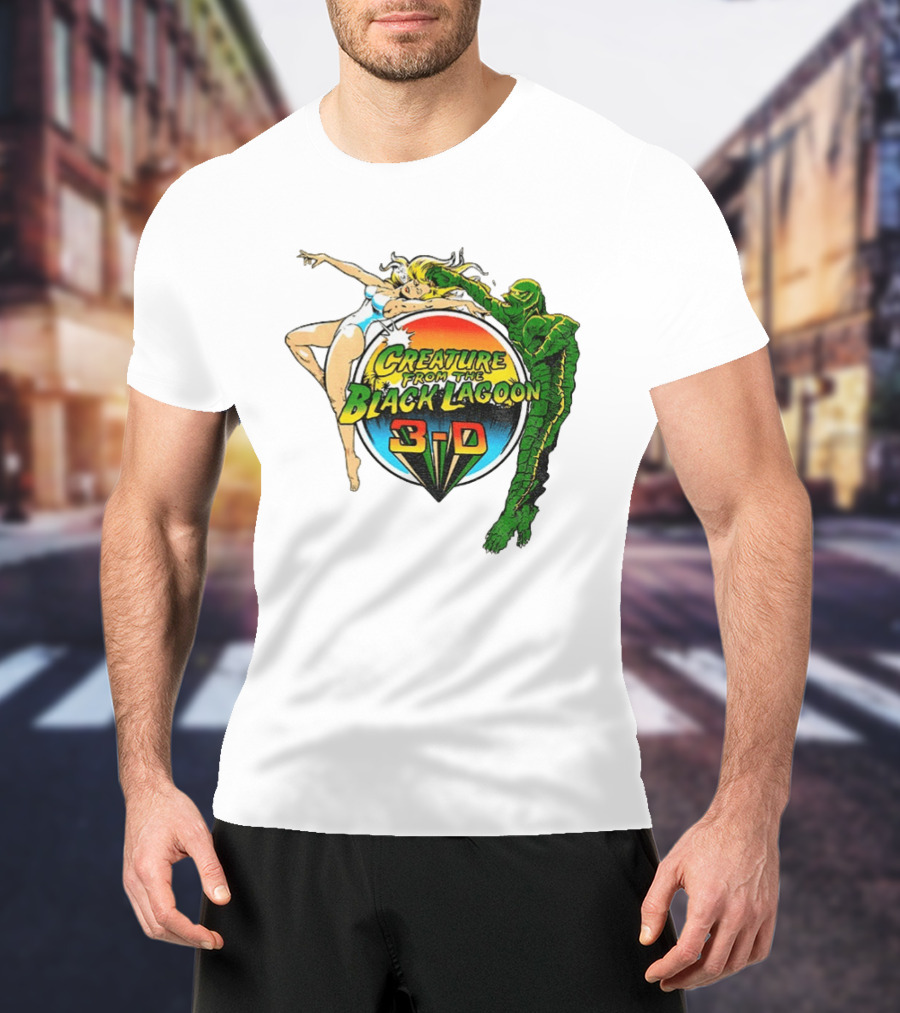 Creature From The Black Lagoon 3 D Gill Man Cartoon T-Shirt