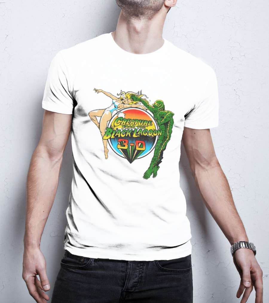 Creature From The Black Lagoon 3 D Gill Man Cartoon T-Shirt