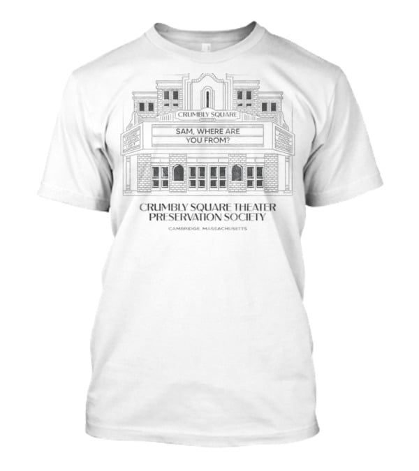 Crumbly Square Theater Preservation Society Where Are You From Strobe Reading Light Angry Goose T-Shirt