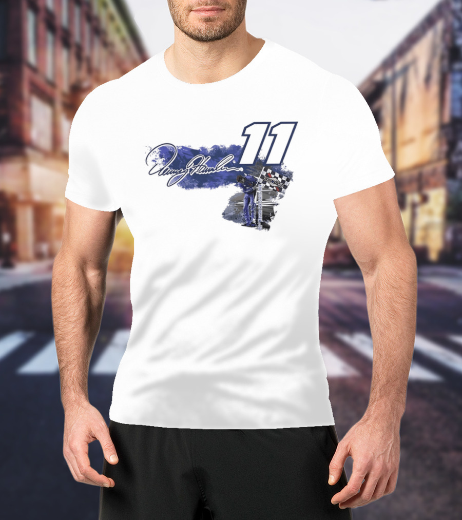 Denny Hamlin 11 Signature NASCAR Cup Series Sunoco Racing T-Shirt