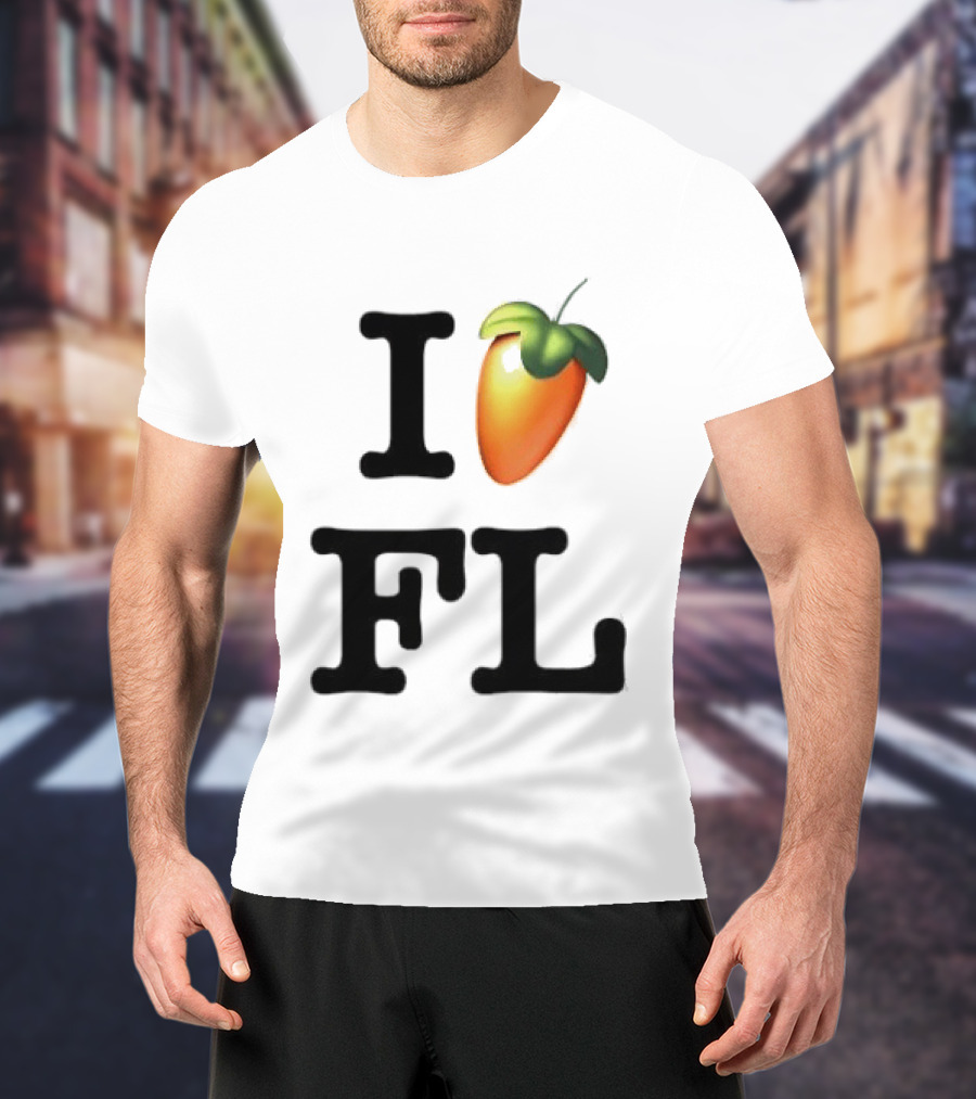 FL Studio I Love FL Logo Fruit T-Shirt