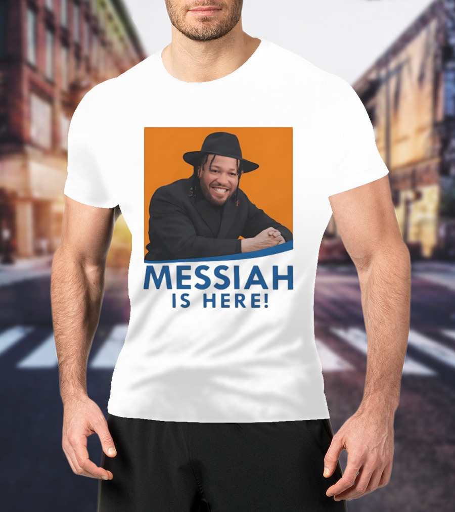 Jalen Brunson Nissim Black New York Knicks Messiah Is Here T-Shirt