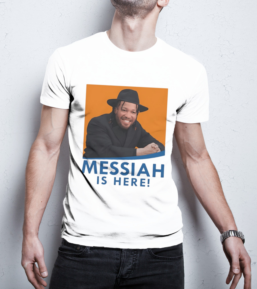 Jalen Brunson Nissim Black New York Knicks Messiah Is Here T-Shirt