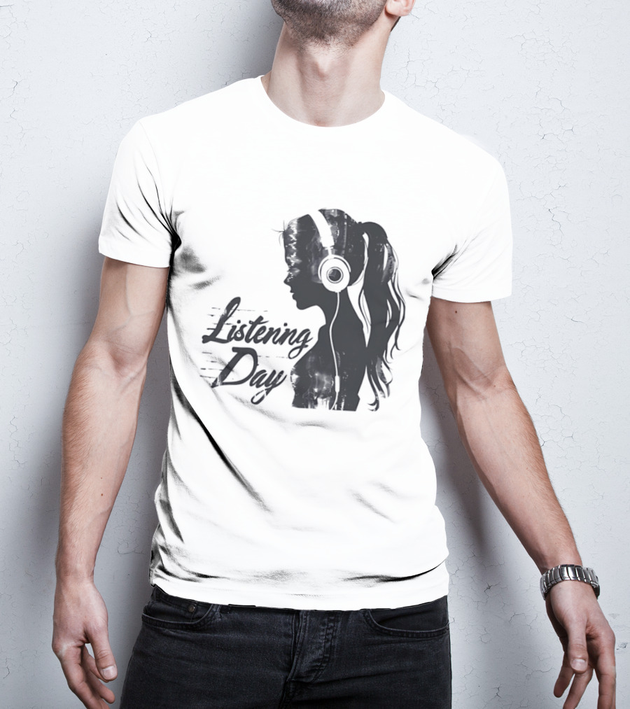 Listening Day Headphones Audio Music Concert T-Shirt