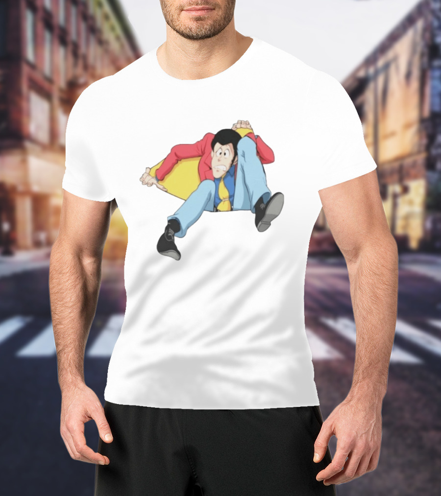 Lupin III Character In Red Jacket And Blue Pants T-Shirt