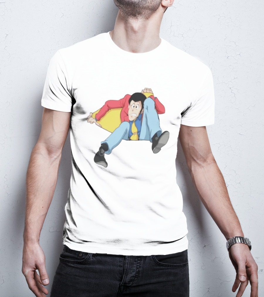 Lupin III Character In Red Jacket And Blue Pants T-Shirt